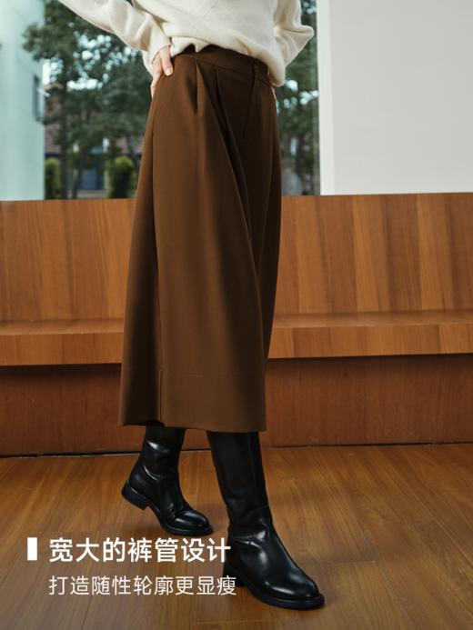 半橡筋腰头双褶休闲裙裤FCE4PAT056 商品图3