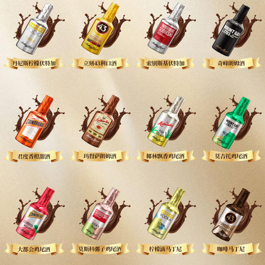 爱顿博格酒心巧克力48支装750g/040286 多款经典名酒灌注享受丝滑 商品图1