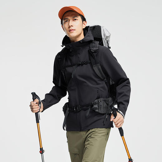 【海狮软壳衣加绒】拓路者24年冬季考杜拉防水外套夹克 商品图0