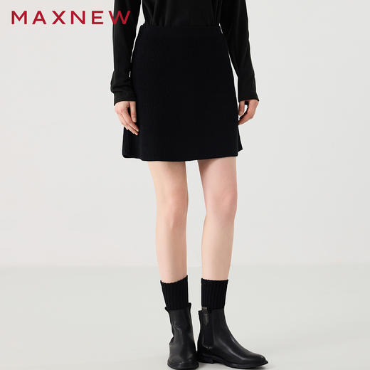 【裙装】粗针廓形毛衫半裙1N4225201 商品图2