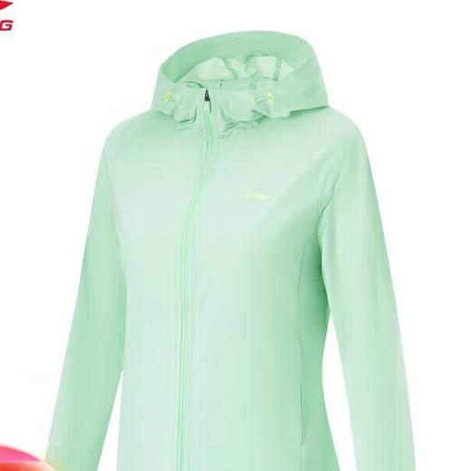 李宁防晒风衣外套女子2024春秋撞色开衫运动连帽上衣AFDU164 商品图3