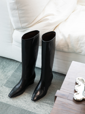 牛皮长筒坡跟靴ACE4FTW150