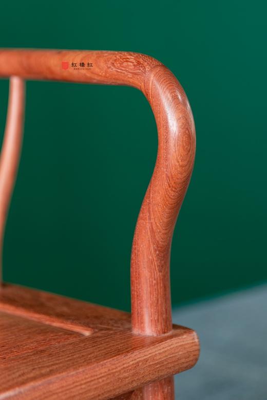 红桥红  家具严选  缅甸花梨（大果紫檀）【宝蕴楼扇形 南官帽椅】 商品图7