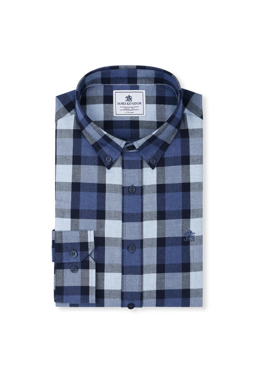 【高品质秋冬绒布衬衫断码清库存】占姆士男士秋冬全棉法兰绒中青年绒布衬衫 商品图7