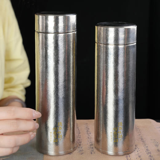 暗香疏影/简雅/纯钛保温杯/直身/双层纯钛高档水杯户外旅行焖泡茶杯 商品图0