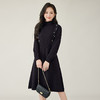 奢姿2024年秋季新款大码女装钉珠针织裙子胖妹妹法式半高领连衣裙5743803518 商品缩略图2