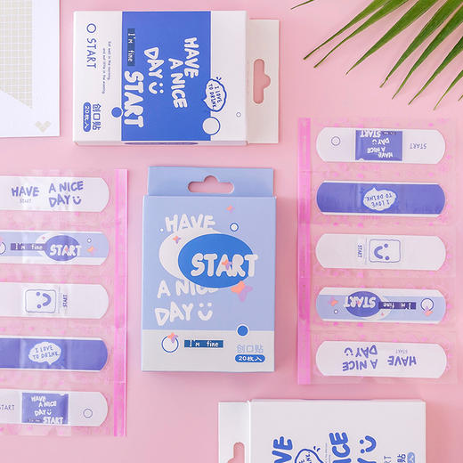 「19.9到手4盒！卡通创可贴」元气日子卡通动物创可贴 学生可爱Q版装饰贴PE居家日用美颜贴OK绷 单盒20枚盒装 商品图1