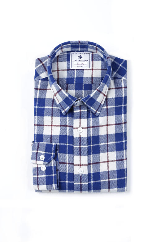 【高品质秋冬绒布衬衫断码清库存】占姆士男士秋冬全棉法兰绒中青年绒布衬衫 商品图5