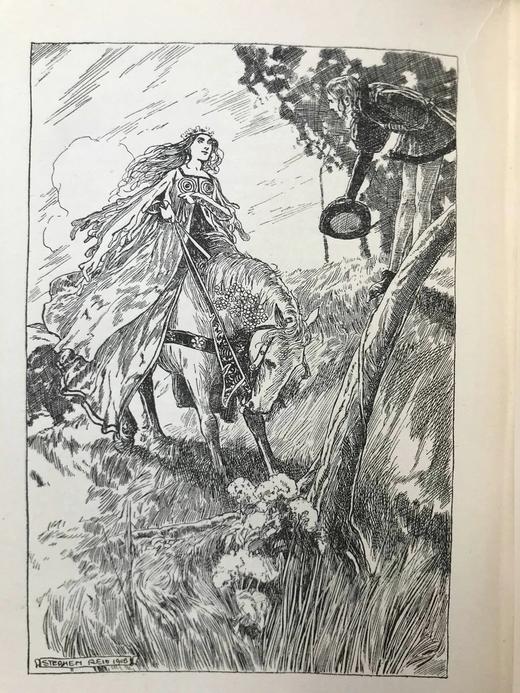 约1900年左右 魔法之窗：童话诗选集 数十幅插图 漆布精装32开 商品图7