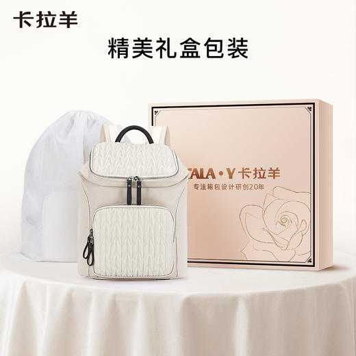 【通勤旅行防盗】卡拉羊洛可可云朵防盗女士电脑双肩包CX5509/L 商品图5