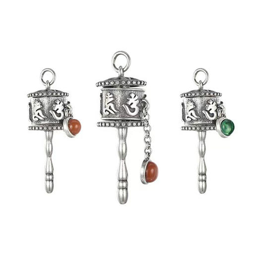 转经筒能量首饰六字真言转经JIN筒吊坠/耳环随心真选首发祈福款好运满满能量满满 商品图3