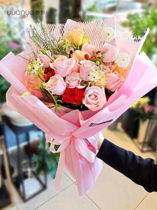 【粉色浪漫】2选1玫瑰混搭花束 商品图1