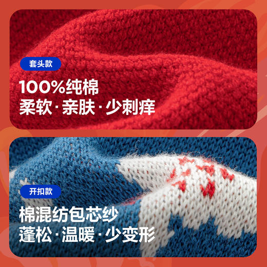 【非遗联名】迷你巴拉男童女童拜年服针织衫冬新品宝宝毛衫 商品图3