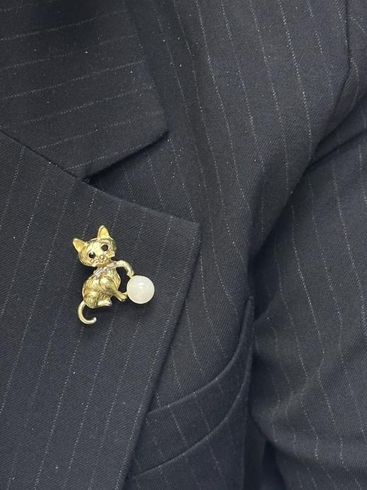 【非质量问题不退，谢谢理解】小鱼分享和田玉胸针 天然和田玉白玉碧玉 细腻油润 商品图4