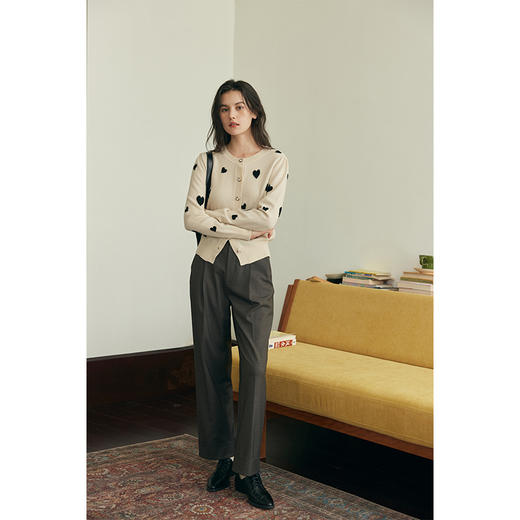 （小眠专属）HeyDress法式休闲直筒裤女秋冬宽松高腰显瘦通勤百搭阔腿西裤裤子 商品图1