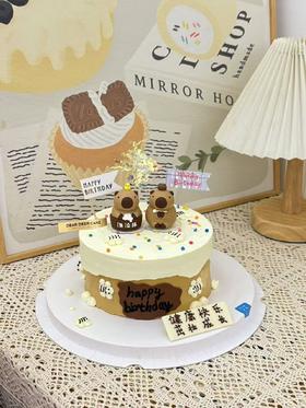 卡皮巴拉主题款蛋糕