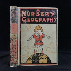 约20世纪早期 宝宝地理志 20幅彩色插图 漆布精装18开