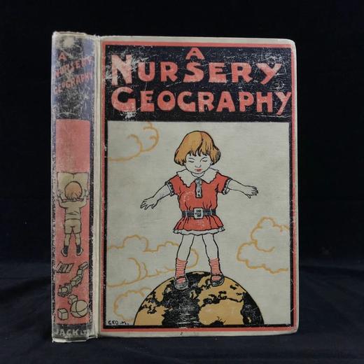约20世纪早期 宝宝地理志 20幅彩色插图 漆布精装18开 商品图0