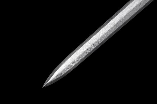 中华古汉剑 裱布漆鞘 百炼花纹钢 未开刃 商品图3