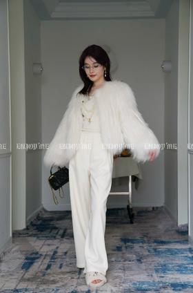 【门店同款】ENJOY冬季”福“贵云朵慕斯皮草外套 159874375