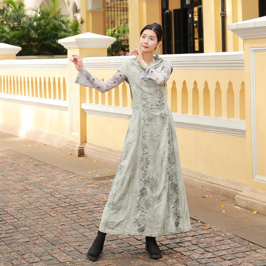 套装 |  山梦花青民族风连衣裙 | 现货加急发 商品图4