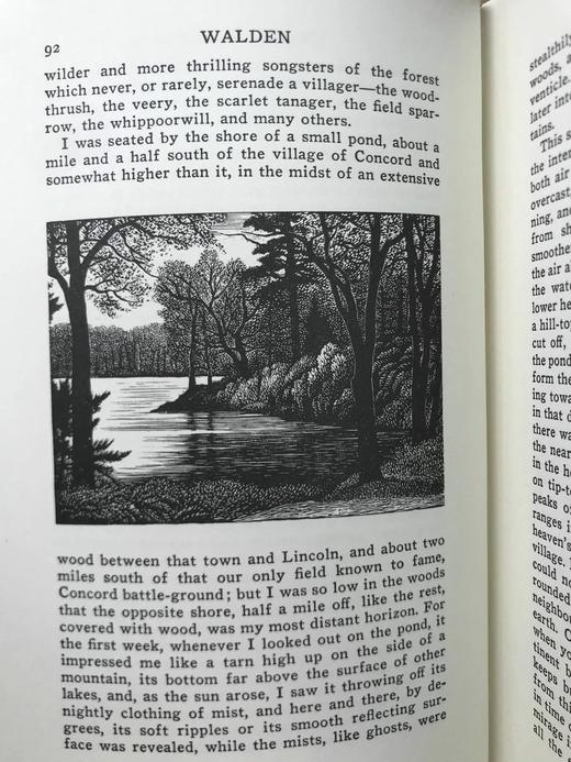 梭罗《瓦尔登湖》 托马斯·纳森木版画插图 豪华皮装32开 商品图10