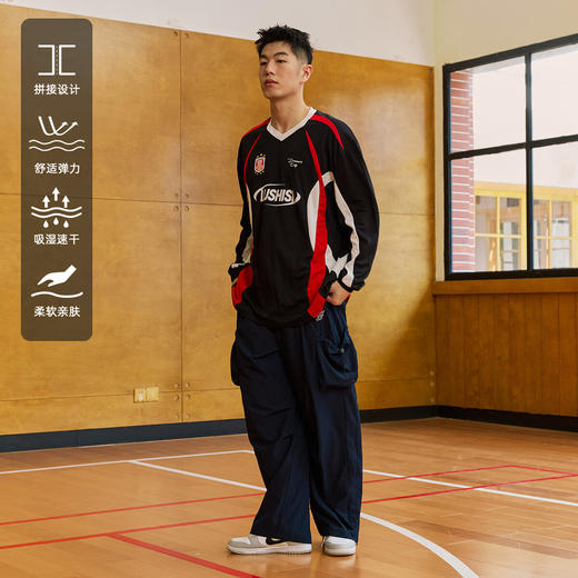 LUSHISI共鸣主题拼接美式训练服长袖 商品图2