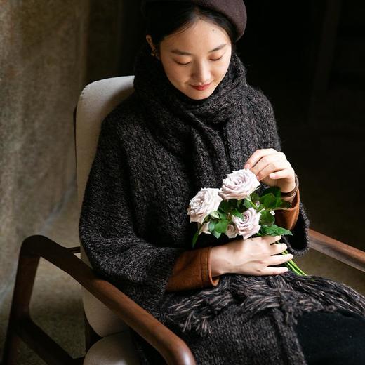 【经典回归】牧衣游原创设计女装羊毛毛织外套加厚宽松气质 百味 商品图3