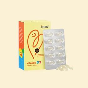【跨境进口】inne 维生素D3 海藻皮400IU 敏宝可用0岁+| 报关后不支持退换货