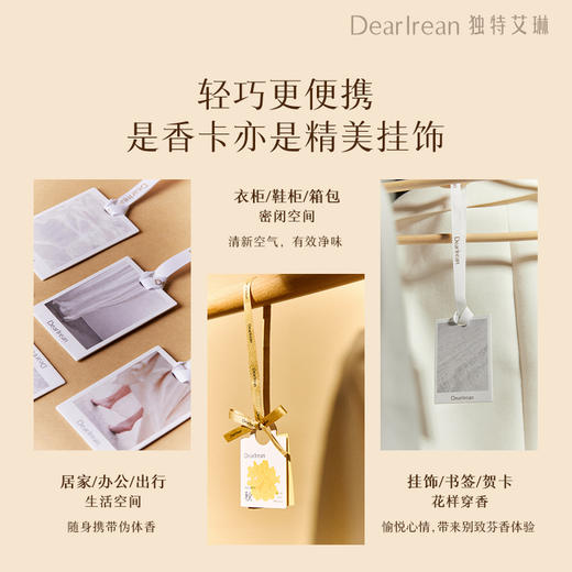 【U先试用】DearIrean 独特艾琳香氛尝鲜体验衣柜香卡车载香薰卡香卡随行套组*8张（随机发7种不同香型） 商品图3
