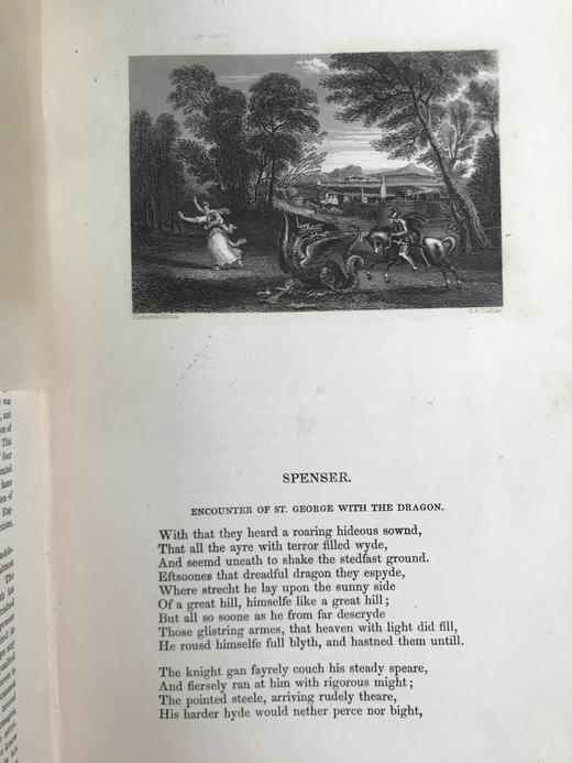 约19世纪中早期 诗人之书 40幅钢版画插图 全真皮精装大32开 商品图12