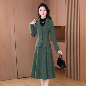 新款秋冬时尚两件套西装套装裙QYM-CX1211