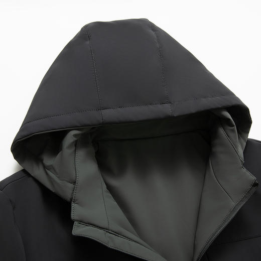 【可拆卸抓绒内胆】【新款DKP】大依优型大码连帽可拆卸帽三合一夹克棉服休闲胖子大码男休闲宽松加肥加大上衣冬季外套 商品图5