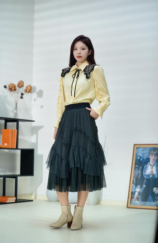 【M1】D63长袖雪纺衬衣5E4C34072 商品图2