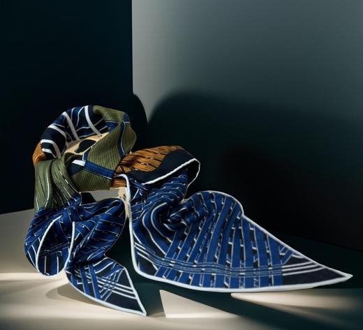 优品堂【逐光】三角形真丝+羊绒围巾披肩两用 商品图2