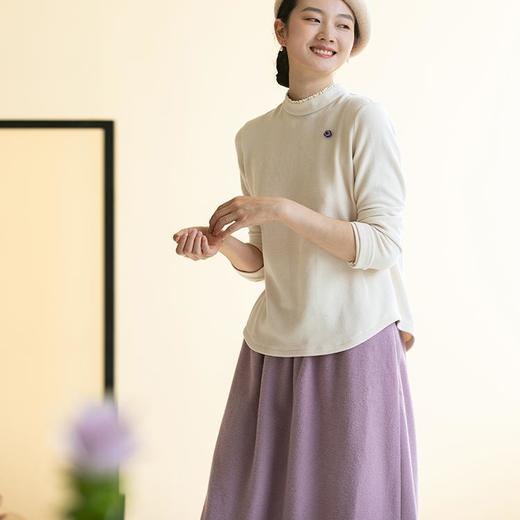 牧衣游原创净色套头衫长袖T恤女 限量福利款 玳玳不支持会员折 商品图0