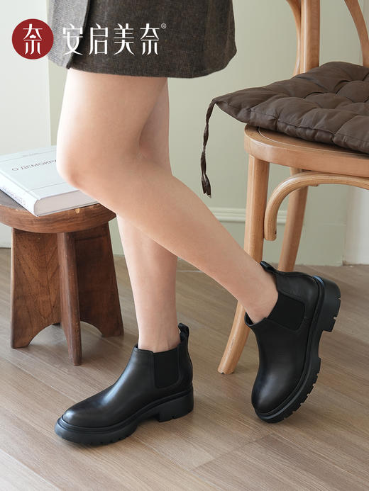 ARCHCONTACT安启美奈厚底低筒经典大气切尔西靴52962 商品图4