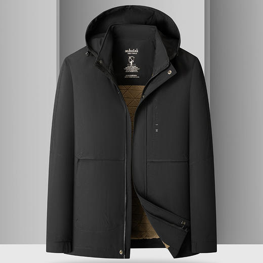 【可拆卸帽】【新款DKP】大依优型大码加绒棉衣连帽夹克棉服休闲胖子大码男休闲宽松加肥加大上衣冬季外套 商品图4