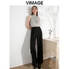 VIMAGE纬漫纪气质小立领无袖修身百搭纯色针织背心秋季新款VC2401308 商品缩略图10