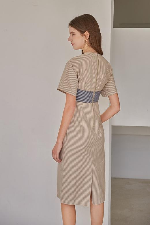 DAMO WANG/王大墨 拼色胸衣式收腰连衣裙 14088 商品图5