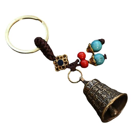 「9.9元包邮！黄铜心经铃铛挂件」复古风汽车包包钥匙扣 居家日用挂件挂饰六字真言铃铛 商品图4