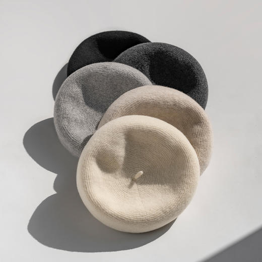 疯帽子 高支数 羊毛贝雷帽冬季韩版百搭画家帽子女 商品图4