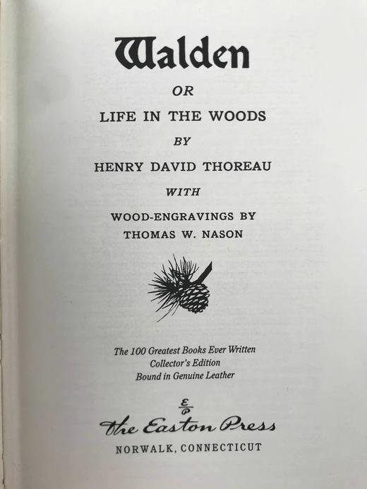 梭罗《瓦尔登湖》 托马斯·纳森木版画插图 豪华皮装32开 商品图3