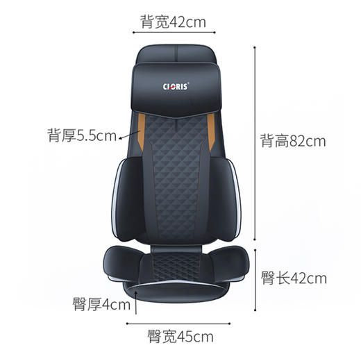 凯伦诗S740智能按摩靠垫蓝黑 商品图2