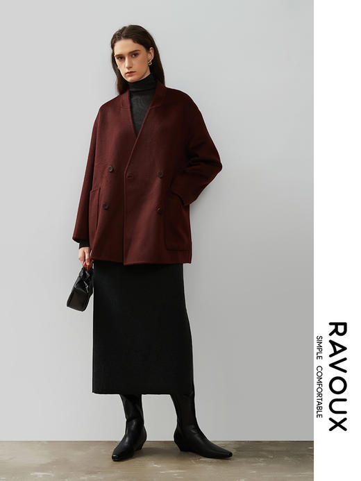 264269920流苏围巾中长款大衣 商品图2