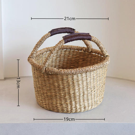 【椭圆/圆形】娜家草编手提篮 商品图3