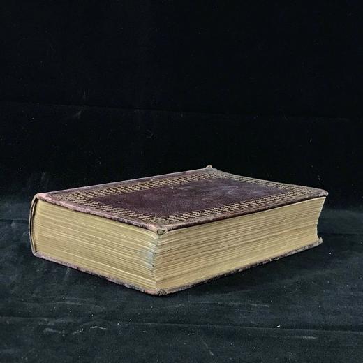 约19世纪中早期 诗人之书 40幅钢版画插图 全真皮精装大32开 商品图1