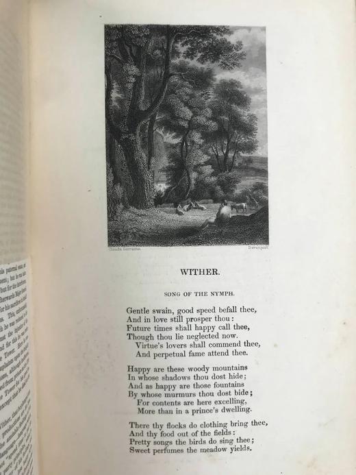 约19世纪中早期 诗人之书 40幅钢版画插图 全真皮精装大32开 商品图9