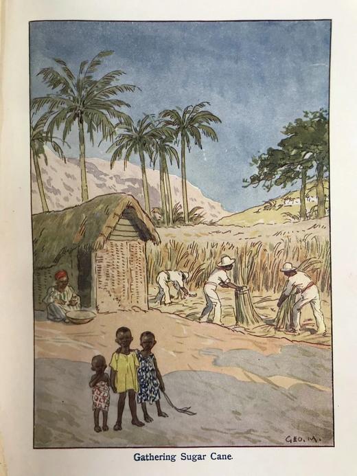 约20世纪早期 宝宝地理志 20幅彩色插图 漆布精装18开 商品图10