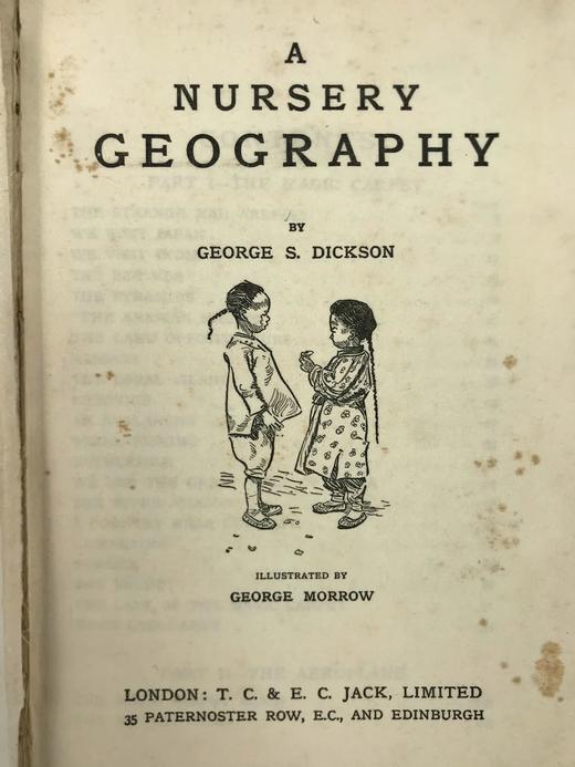 约20世纪早期 宝宝地理志 20幅彩色插图 漆布精装18开 商品图3
